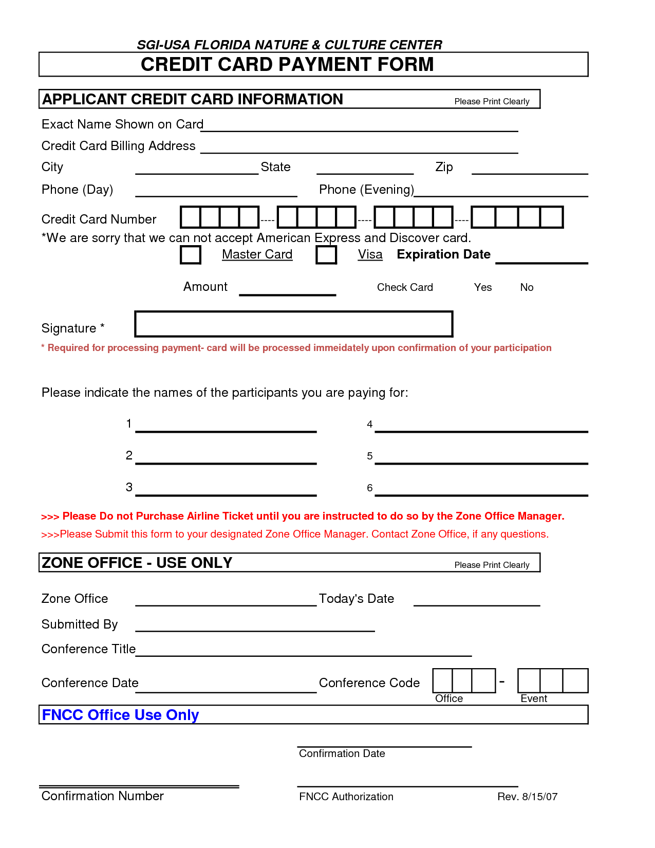 5 Credit Card Authorization Form Templates – Free Sample For Credit Card Payment Slip Template