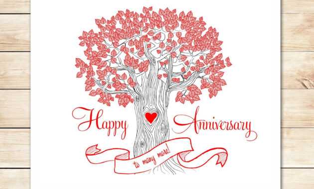 5+ Free Anniversary Card Template | Ml-Datos throughout Word Anniversary Card Template