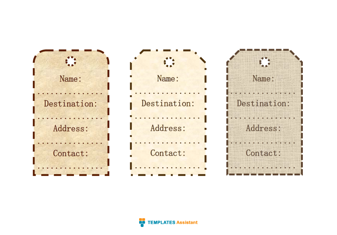 5 Luggage Tag Templates | Templates Assistant With Luggage Tag Template Word