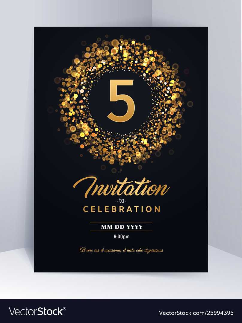 5 Years Anniversary Invitation Card Template Intended For Template For Anniversary Card