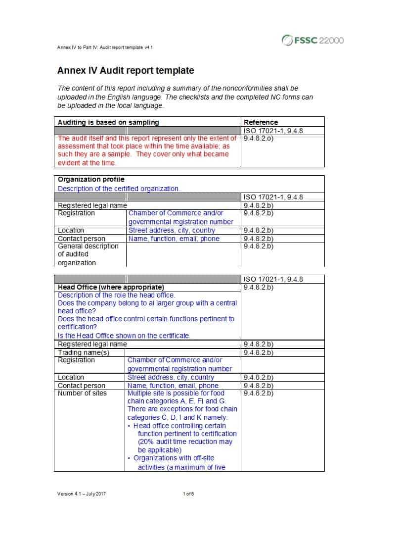 50 Free Audit Report Templates (Internal Audit Reports) ᐅ With Regard To Internal Control Audit Report Template