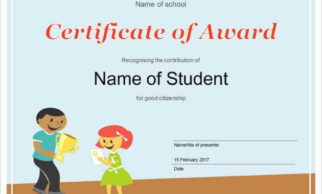 50 Free Creative Blank Certificate Templates In Psd with regard to School Certificate Templates Free