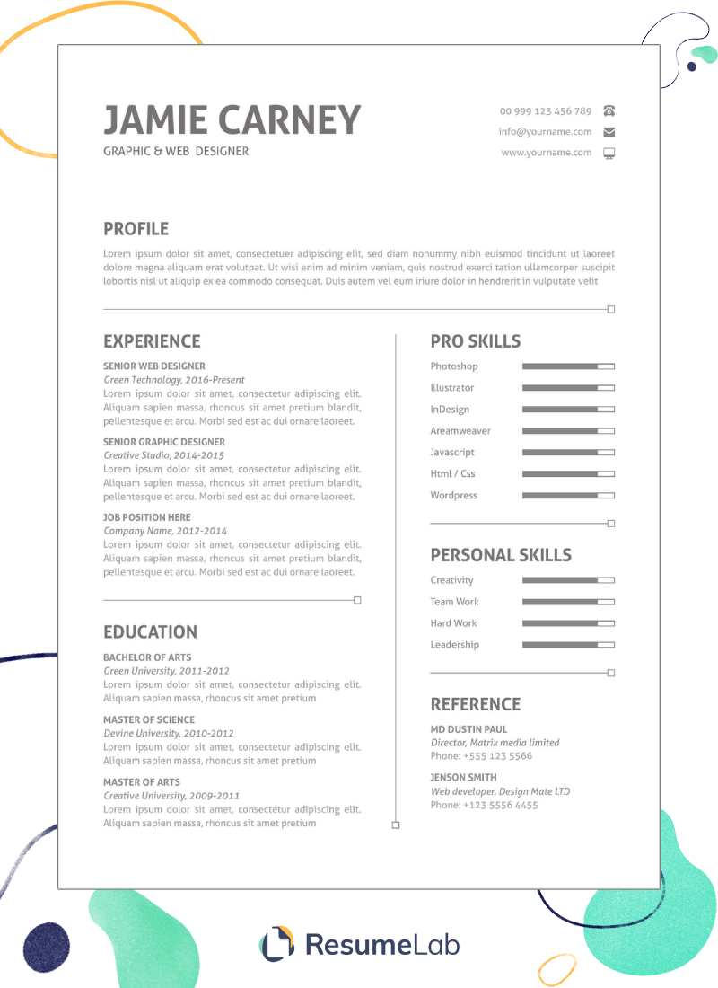 50+ Free Resume Templates For Microsoft Word To Download Throughout Free Blank Cv Template Download