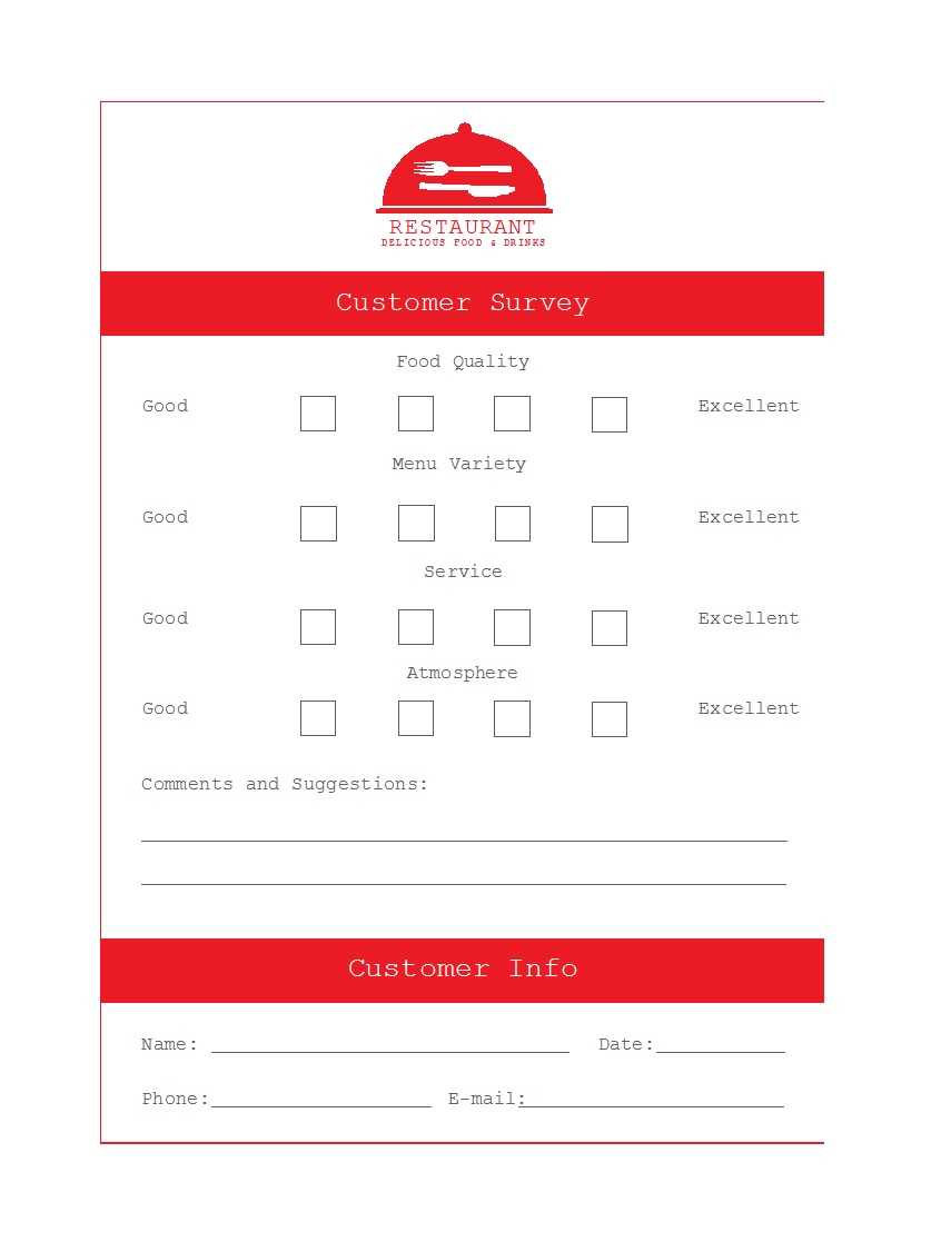 50 Printable Comment Card & Feedback Form Templates ᐅ Regarding Customer Information Card Template
