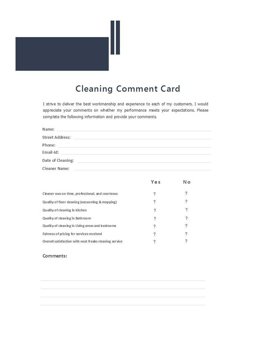 50 Printable Comment Card & Feedback Form Templates ᐅ Throughout Survey Card Template