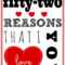 52 Reasons I Love You Template Free ] – 1000 Ideas About 52 Throughout 52 Reasons Why I Love You Cards Templates Free