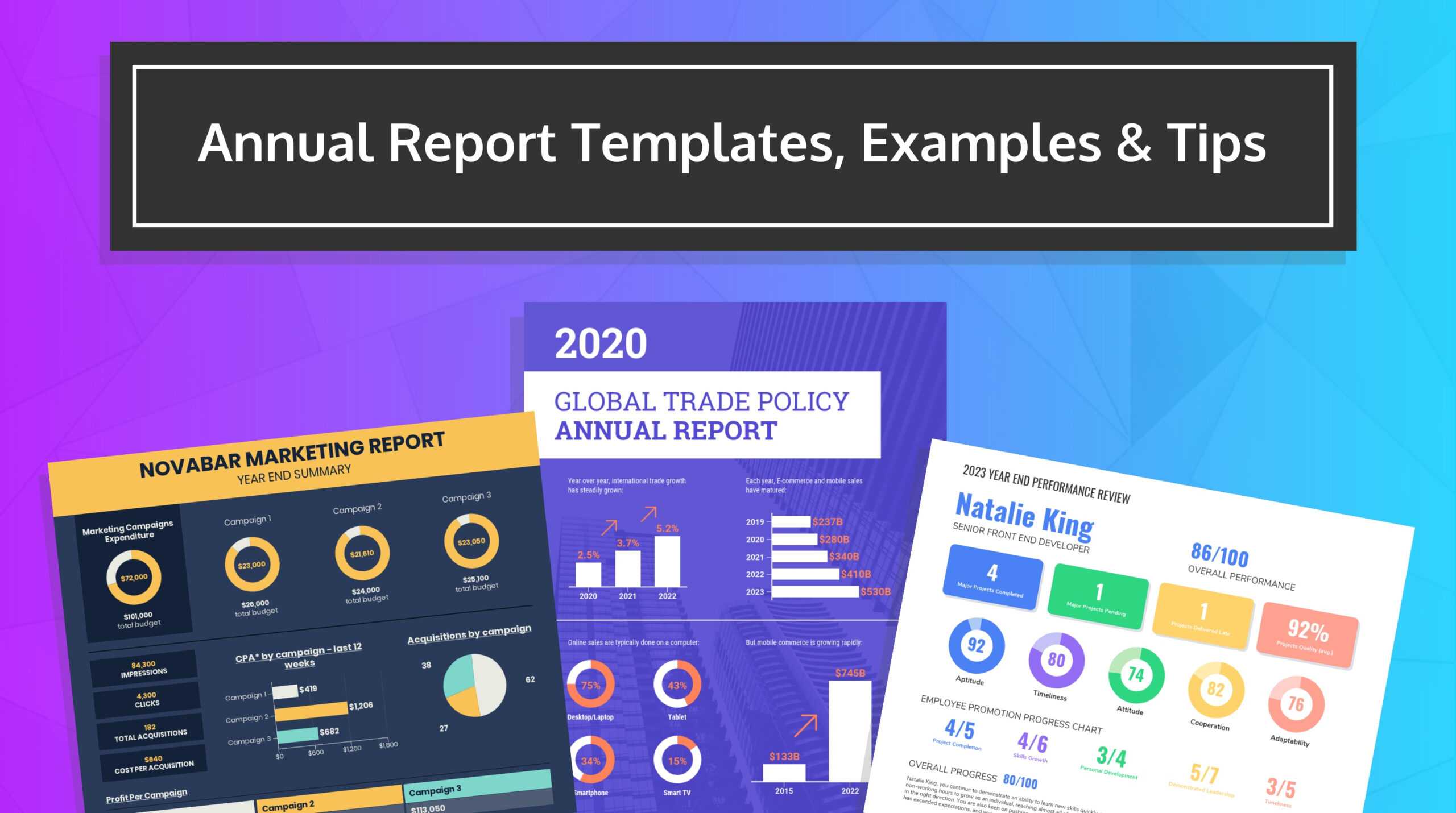 55+ Customizable Annual Report Design Templates, Examples & Tips With Banner Template Word 2010