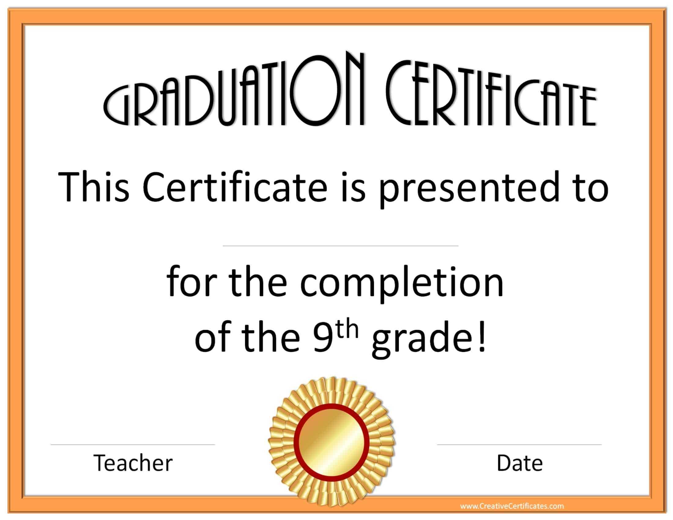 5Th Grade Graduation Certificate Template ] – Diplomas Free With Regard To 5Th Grade Graduation Certificate Template
