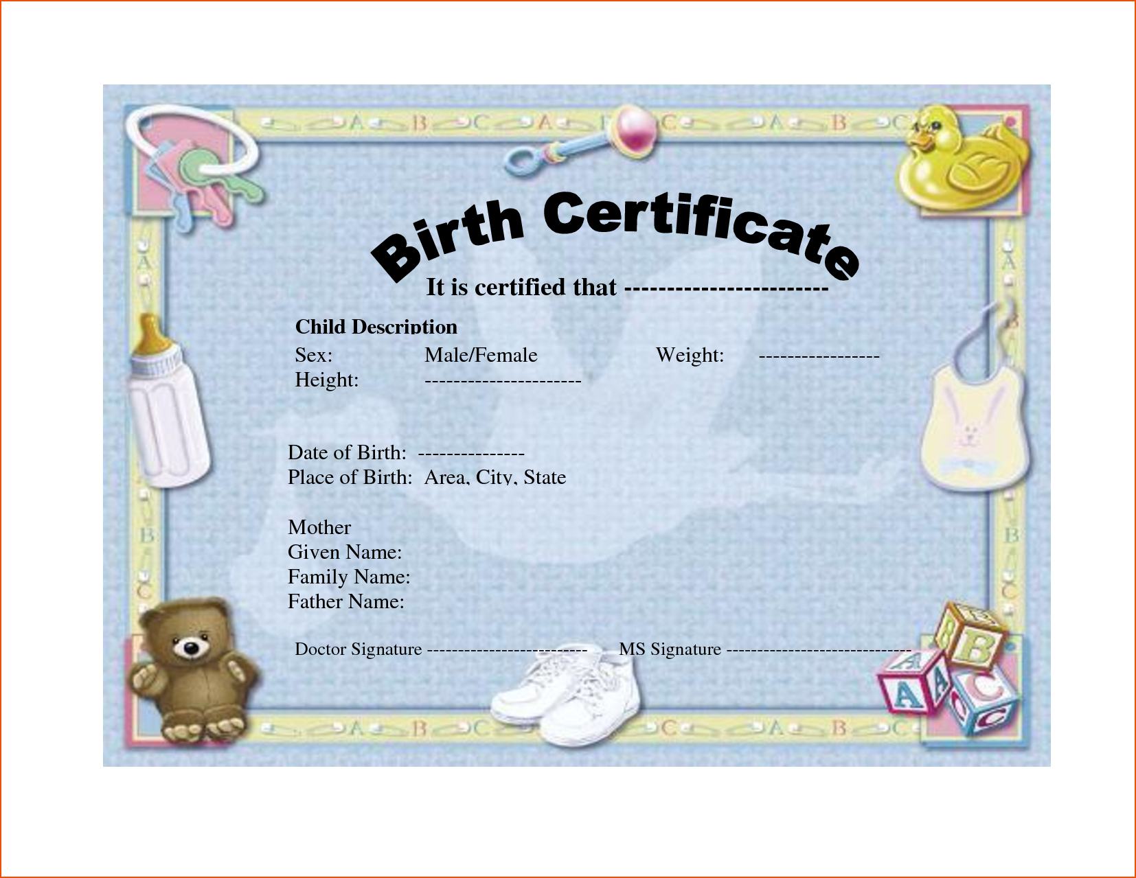 7+ Birth Certificate Template – Bookletemplate In Birth Certificate Templates For Word