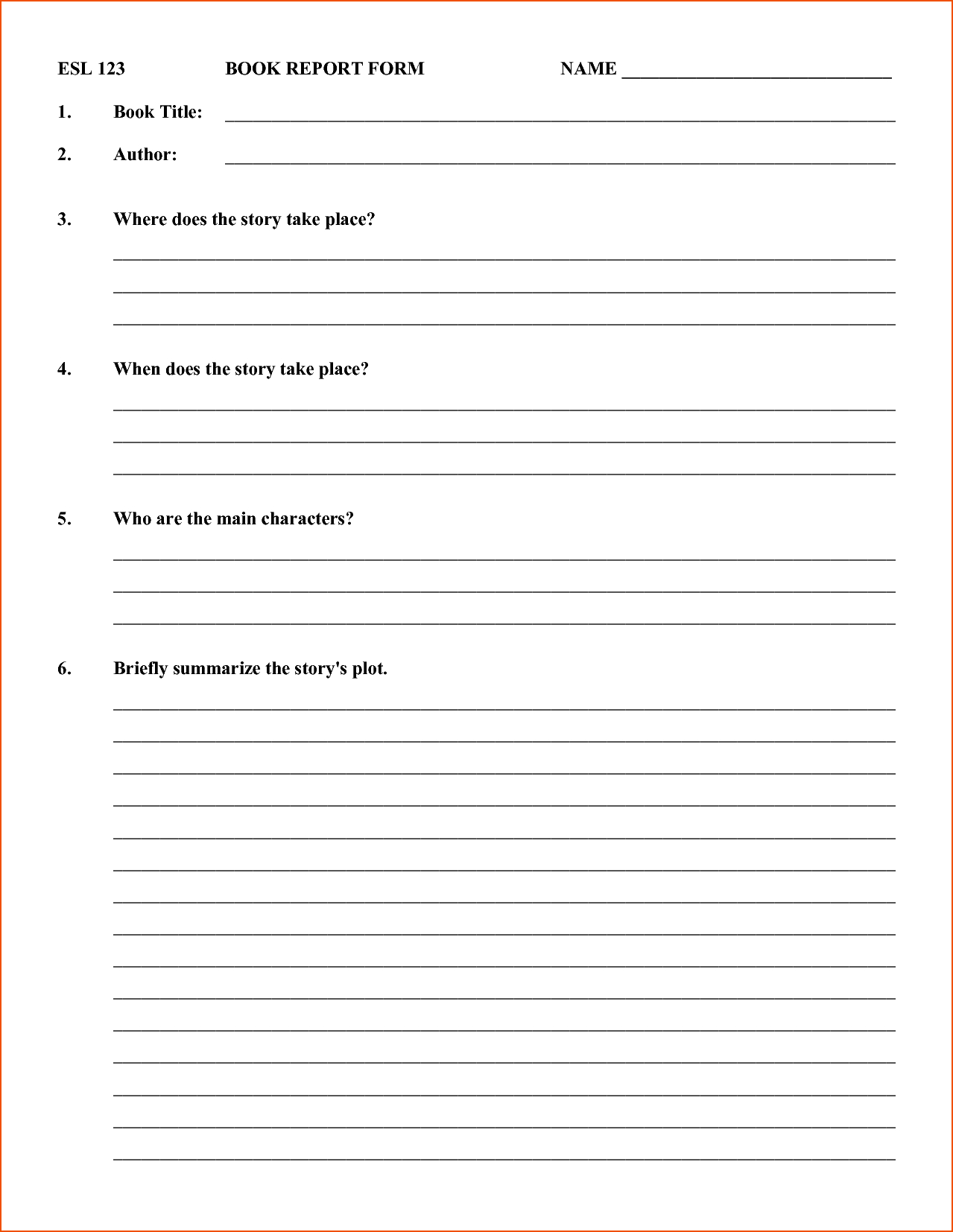 7+ Book Report Templates - Bookletemplate Pertaining To Story Report Template