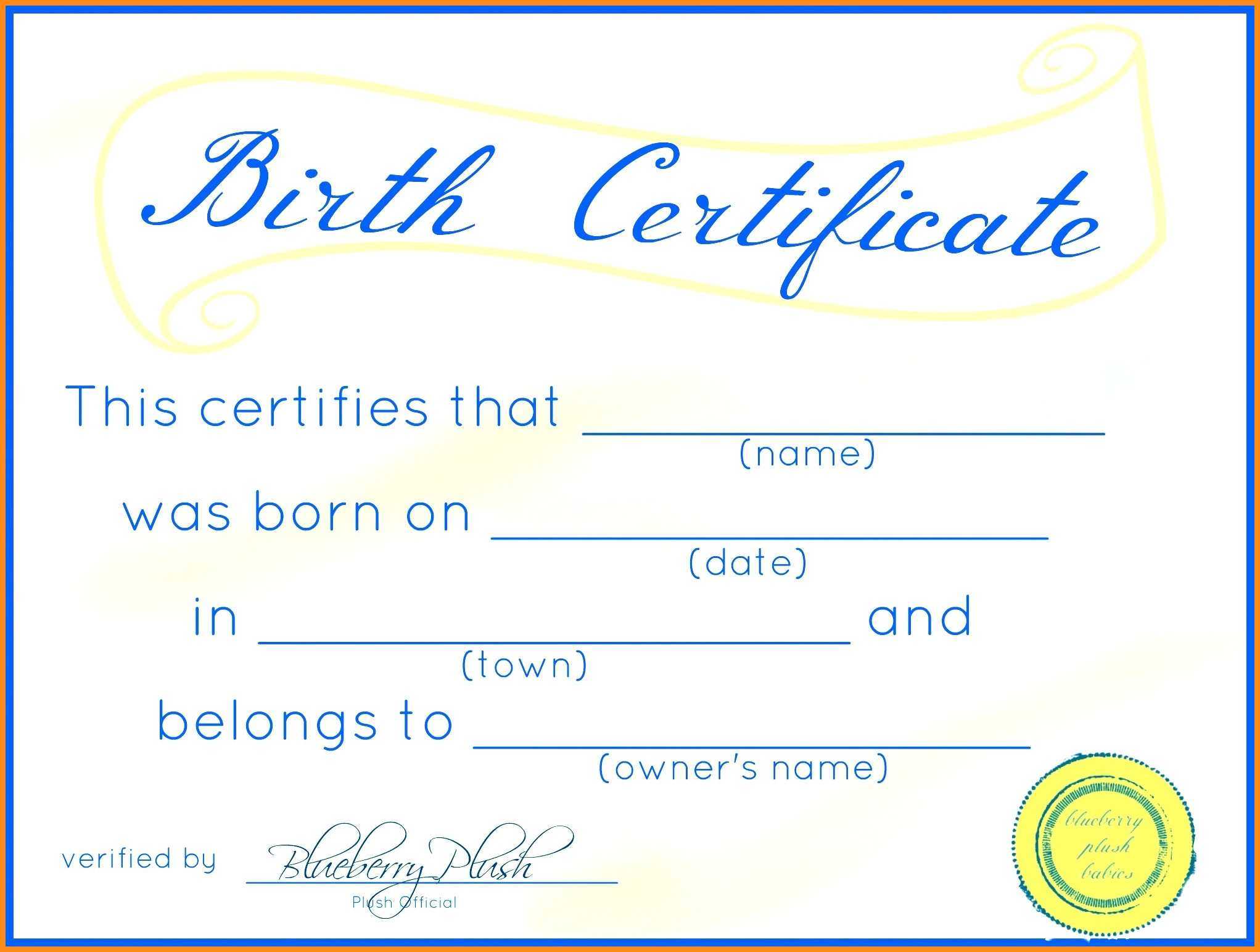7+ Downloadable Birth Certificate | Odr2017 For Birth Certificate Template For Microsoft Word