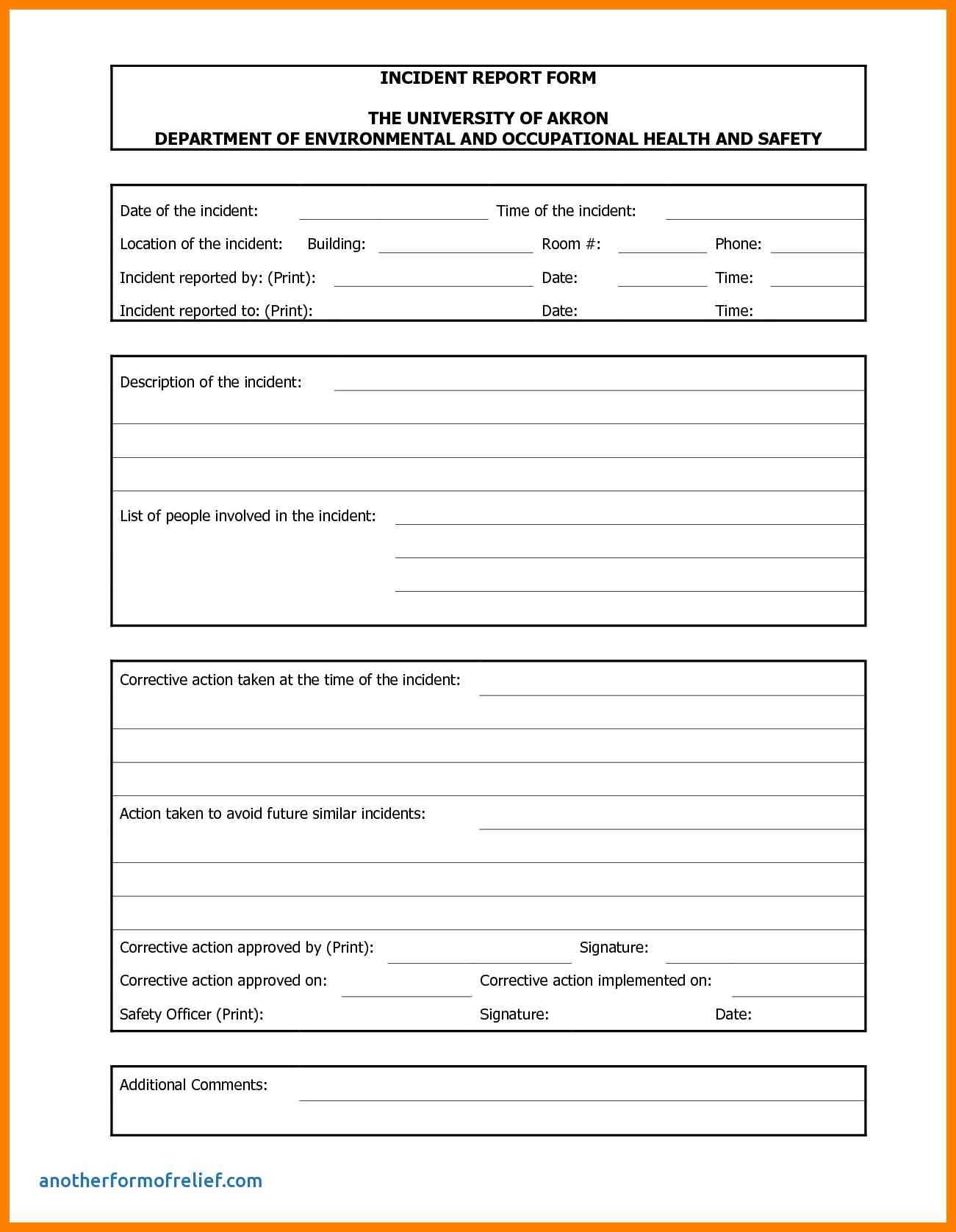 7+ Free Incident Report Form | 952 Limos With Medication Incident Report Form Template