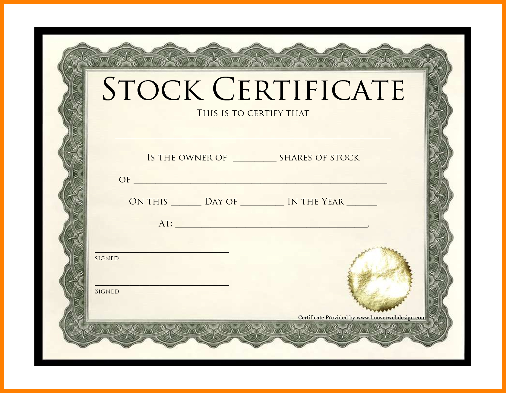 7+ Free Stock Certificate Templates Microsoft Word | Marlows Within Template For Share Certificate