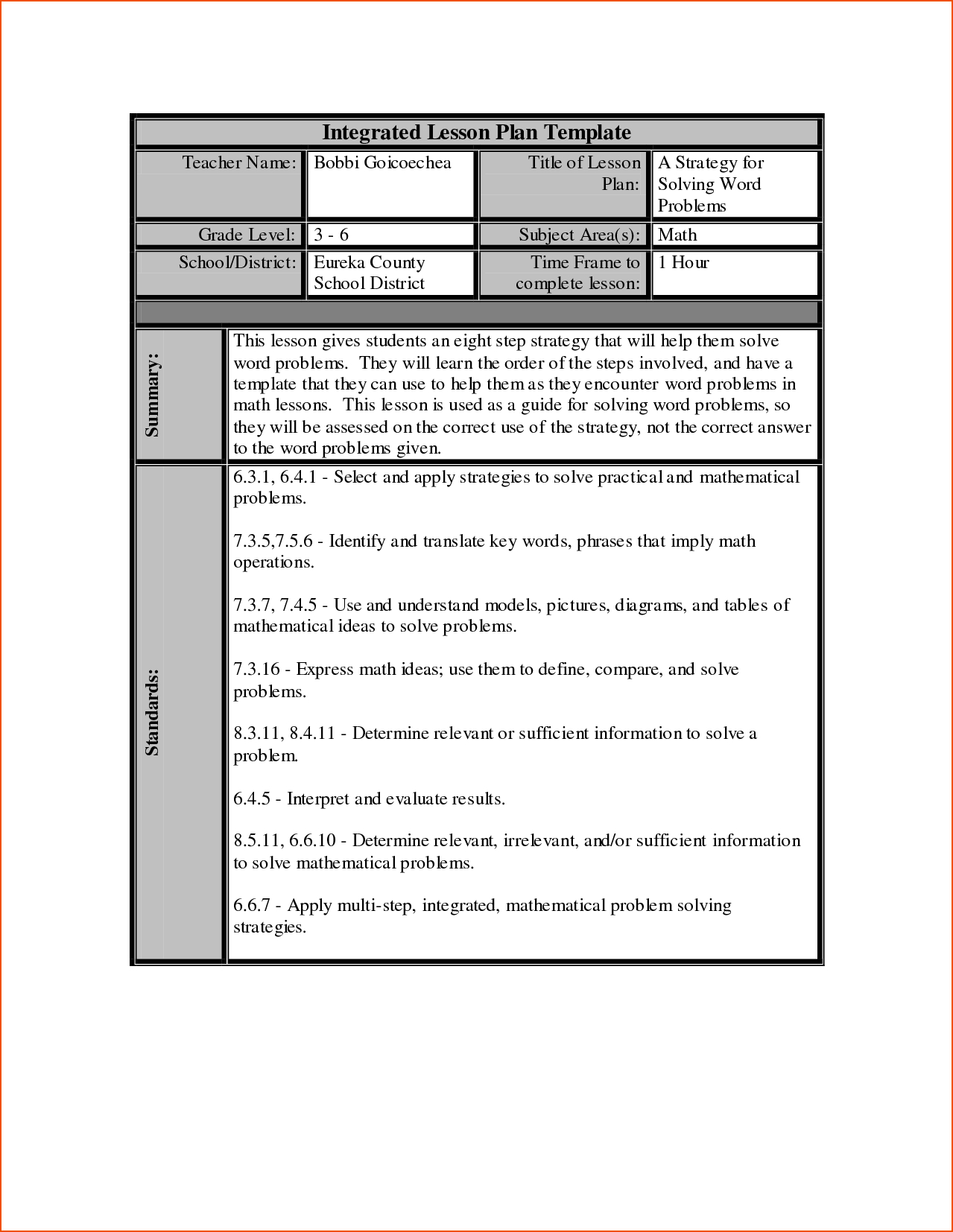 7+ Lesson Plan Template Word – Bookletemplate With Regard To Work Plan Template Word
