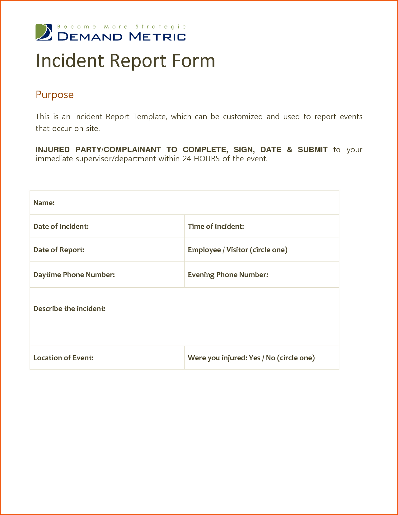 7+ Microsoft Word Report Templates – Bookletemplate Throughout Incident Report Template Microsoft