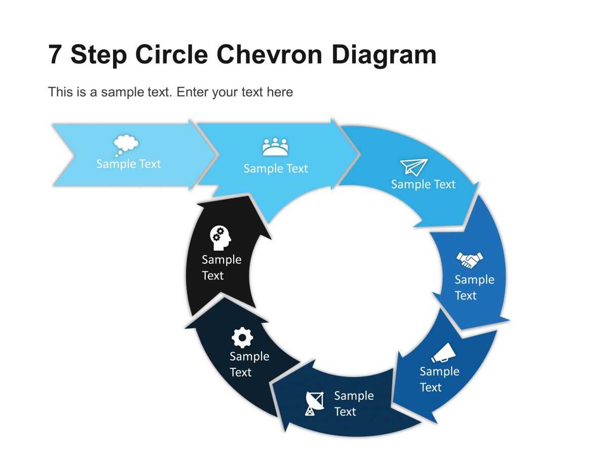 7 Step Circular Chevron Diagram Template | Chevron With Regard To Powerpoint Chevron Template