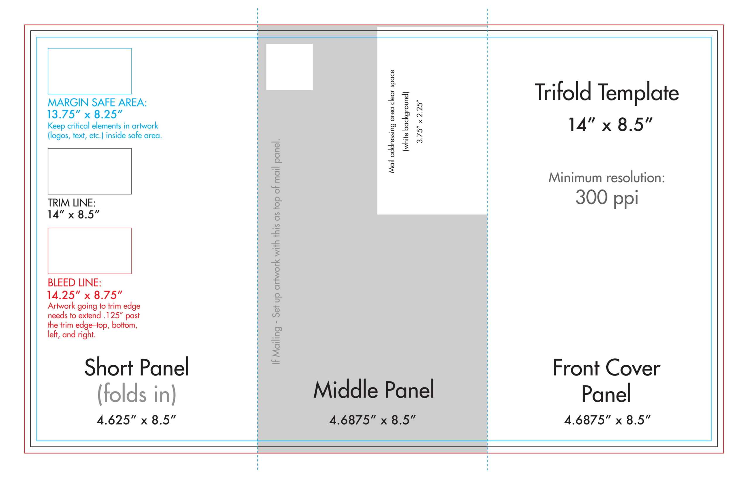 8.5" X 14" Tri Fold Brochure Template - U.s. Press Pertaining To 6 Sided Brochure Template