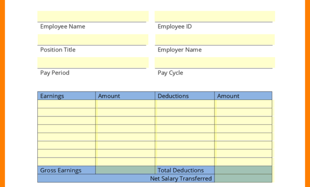 8+ Free Payslip Template Download | Shrewd-Investment in Blank Payslip Template