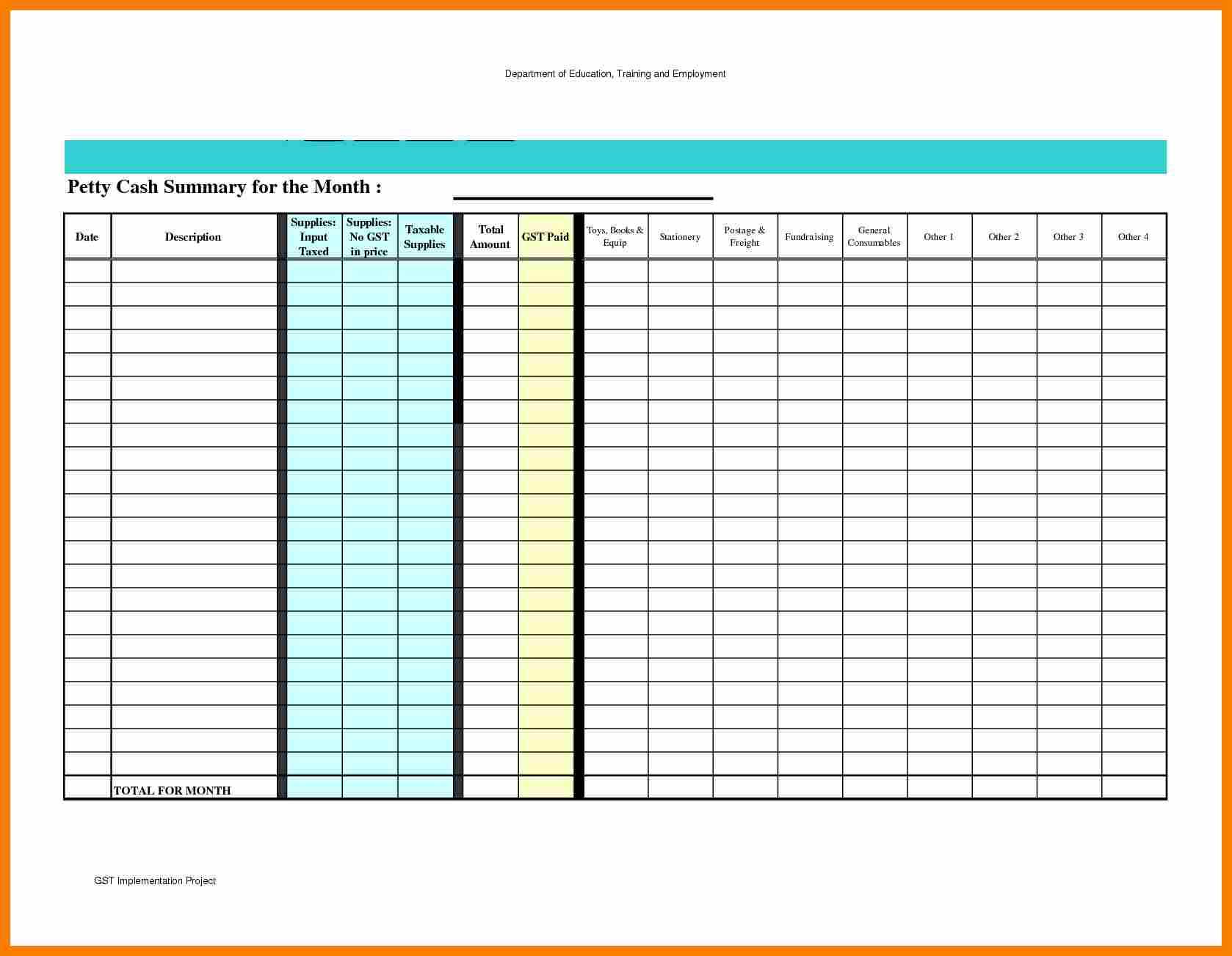 8+ Free Petty Cash Template Download | Shrewd Investment Within Petty Cash Expense Report Template