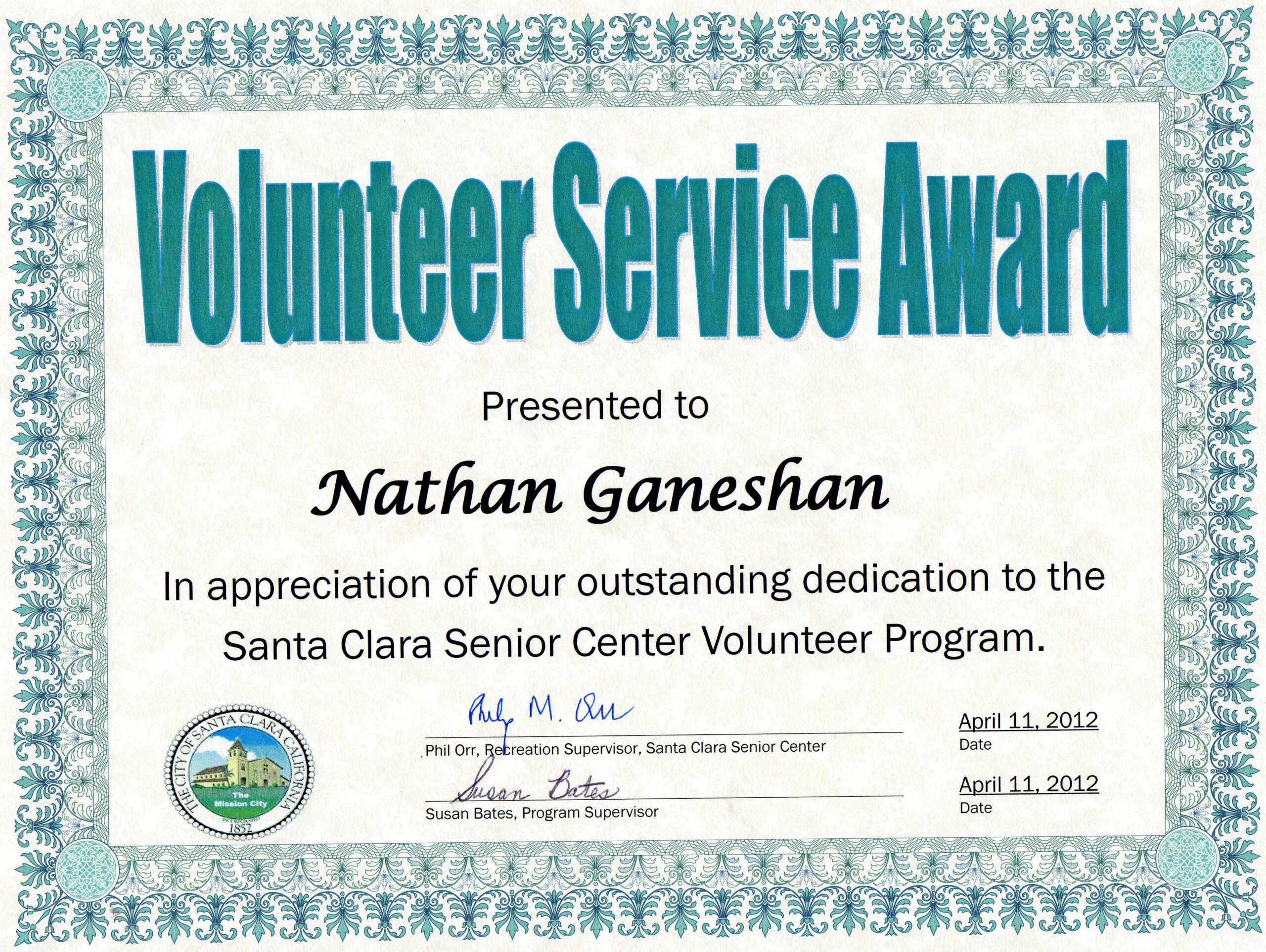 8 Free Printable Certificates Of Appreciation Templates Intended For Volunteer Certificate Template