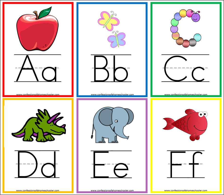 8 Free Printable Educational Alphabet Flashcards For Kids Inside Free Printable Flash Cards Template