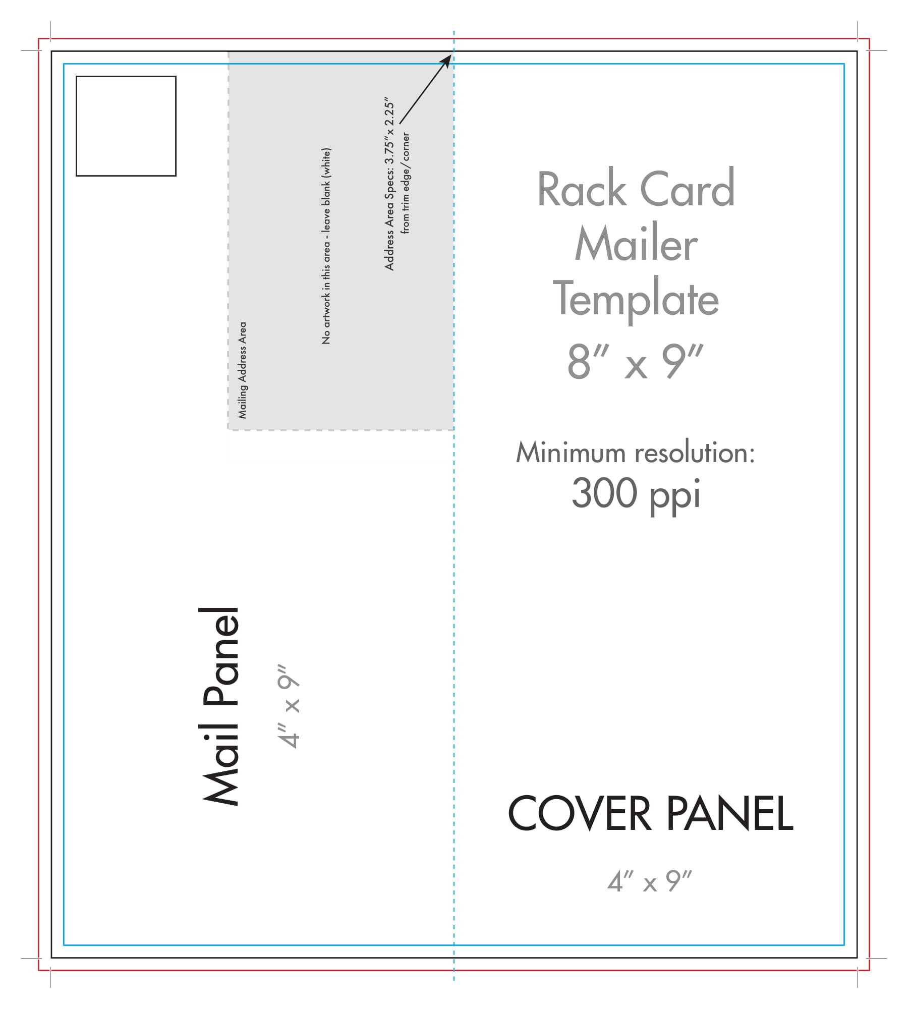 8" X 9" Rack Brochure Template (Half Fold) – U.s. Press In Half Fold Card Template