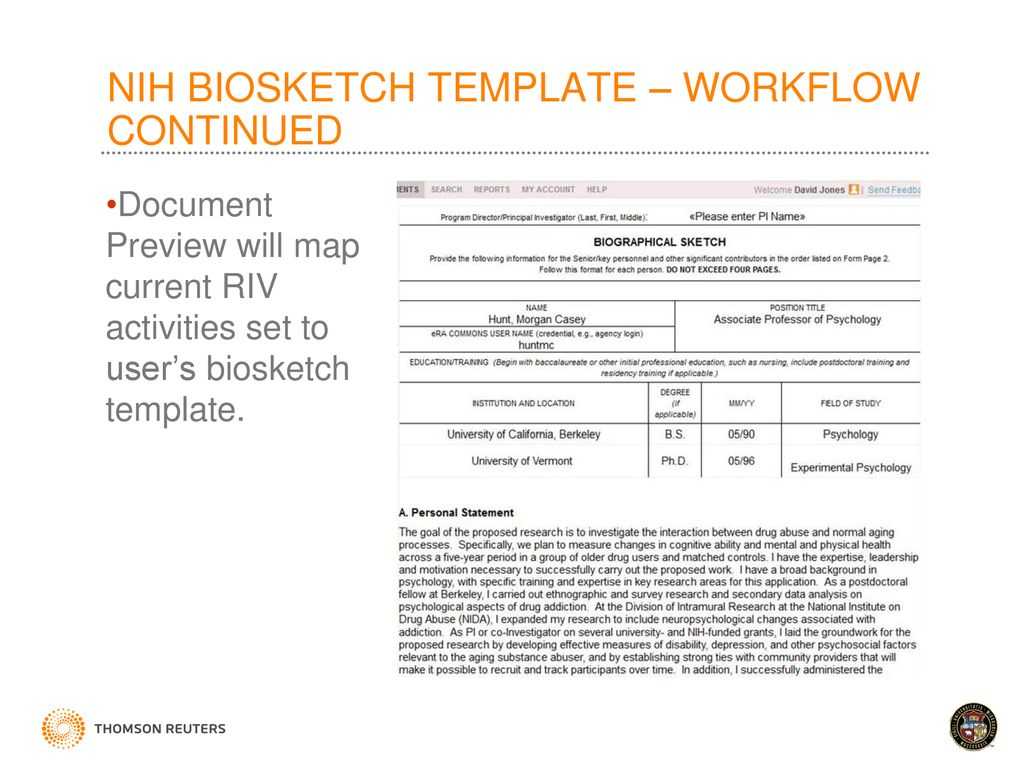 8445C2 Biosketch Nih Template | Wiring Resources Pertaining To Nih Biosketch Template Word