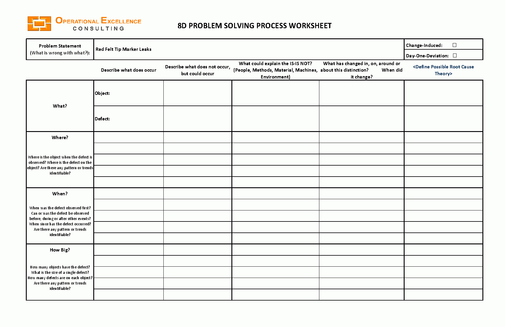 8D Problem Solving Process Excel Templates (Excel Throughout 8D Report Format Template