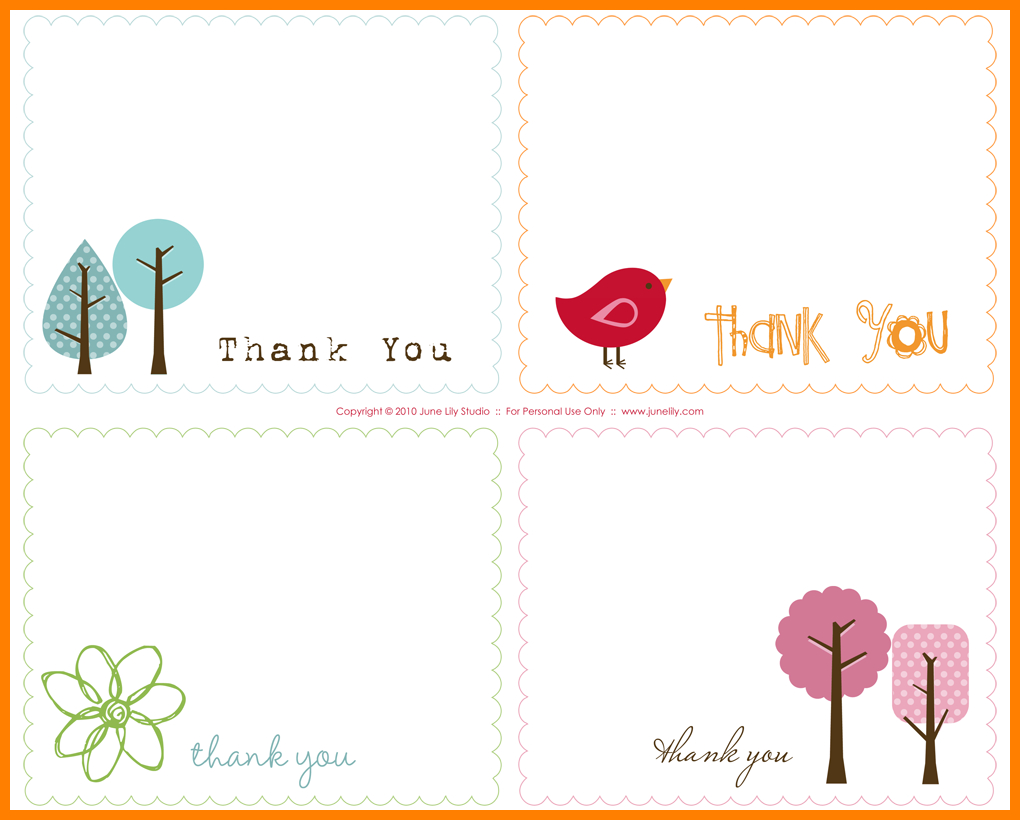 9+ Free Printable Card Templates | Memo Heading Throughout Free Printable Thank You Card Template