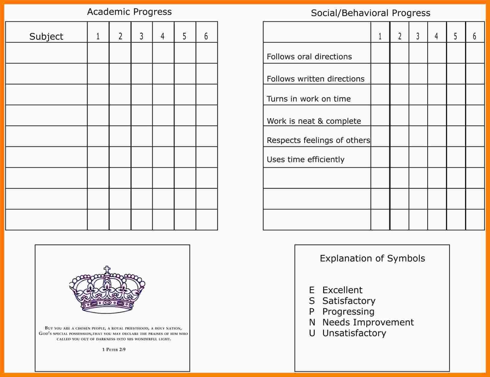 9+ Free School Report Templates | Marlows Jewellers With Regard To Homeschool Report Card Template