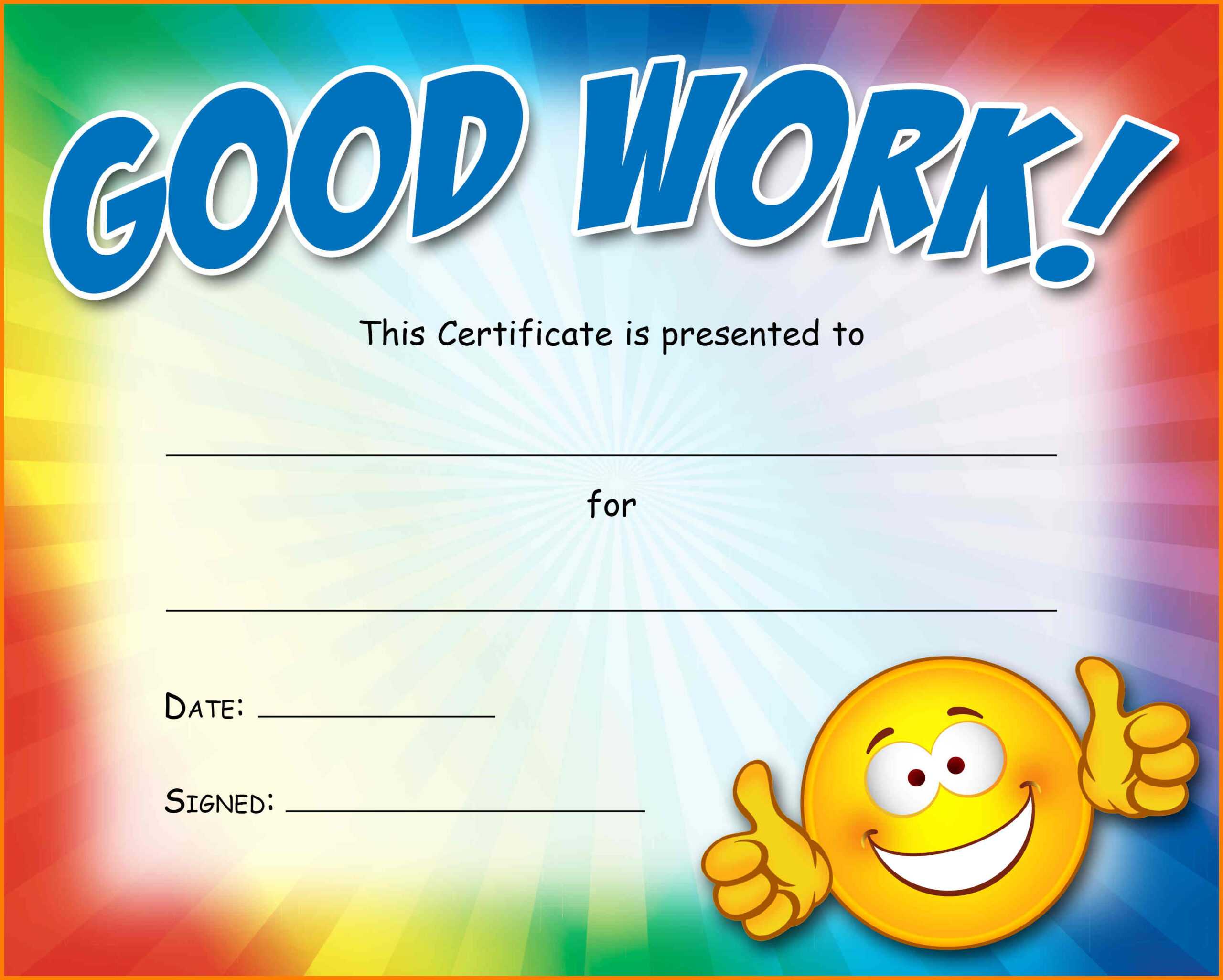 9+ Good Work Certificates | Trinity Training For Good Job Certificate Template