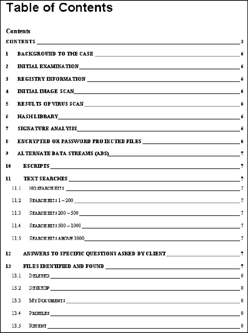 A Digital Forensic Report Format 44 | Download Scientific Intended For Forensic Report Template