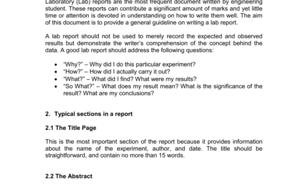 A Guide To Writing An Engineering Laboratory (Lab) Report regarding Engineering Lab Report Template