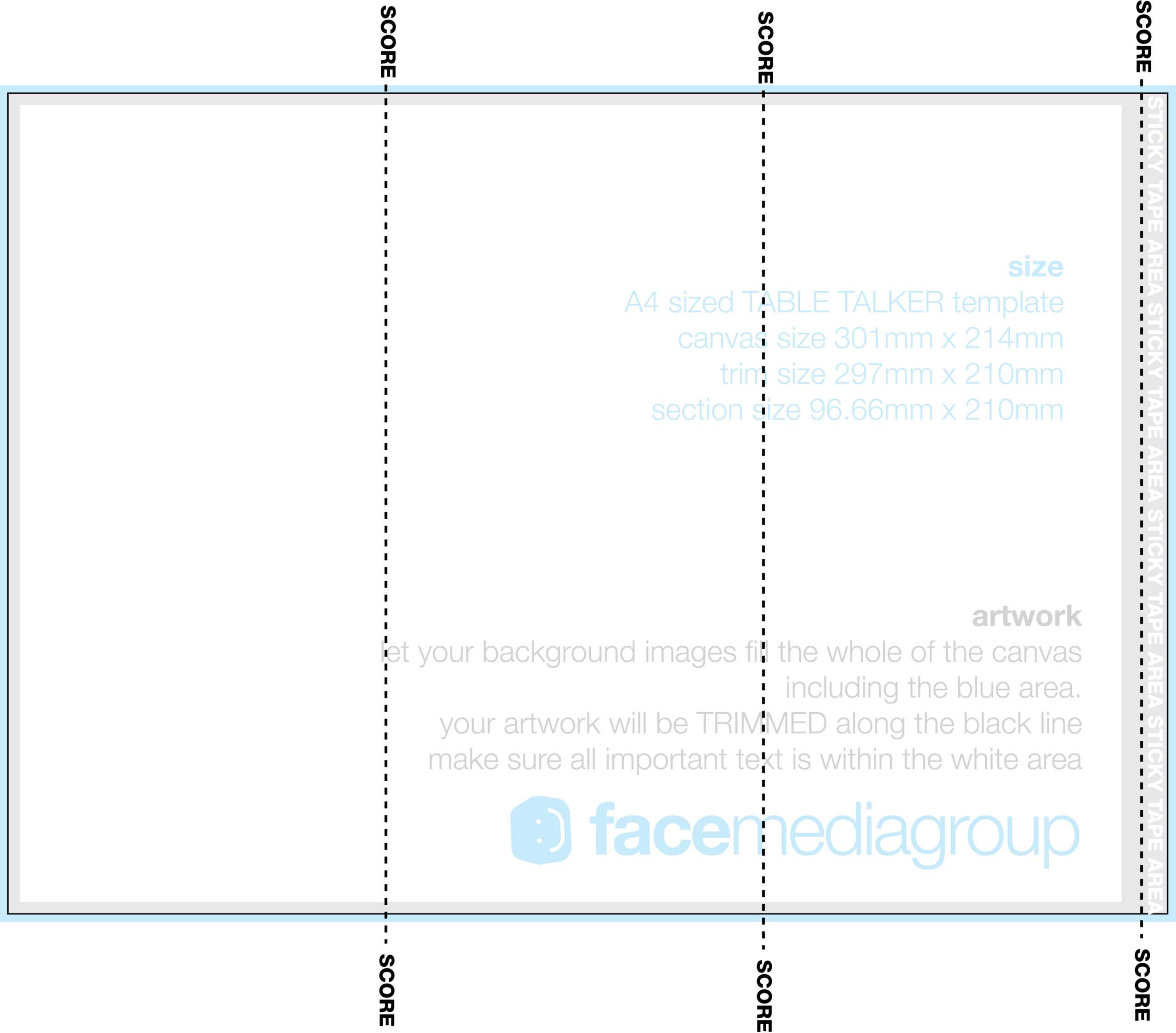 A4 Tri Fold Table Talker Template | Photo Page - Everystockphoto Throughout Tri Fold Tent Card Template