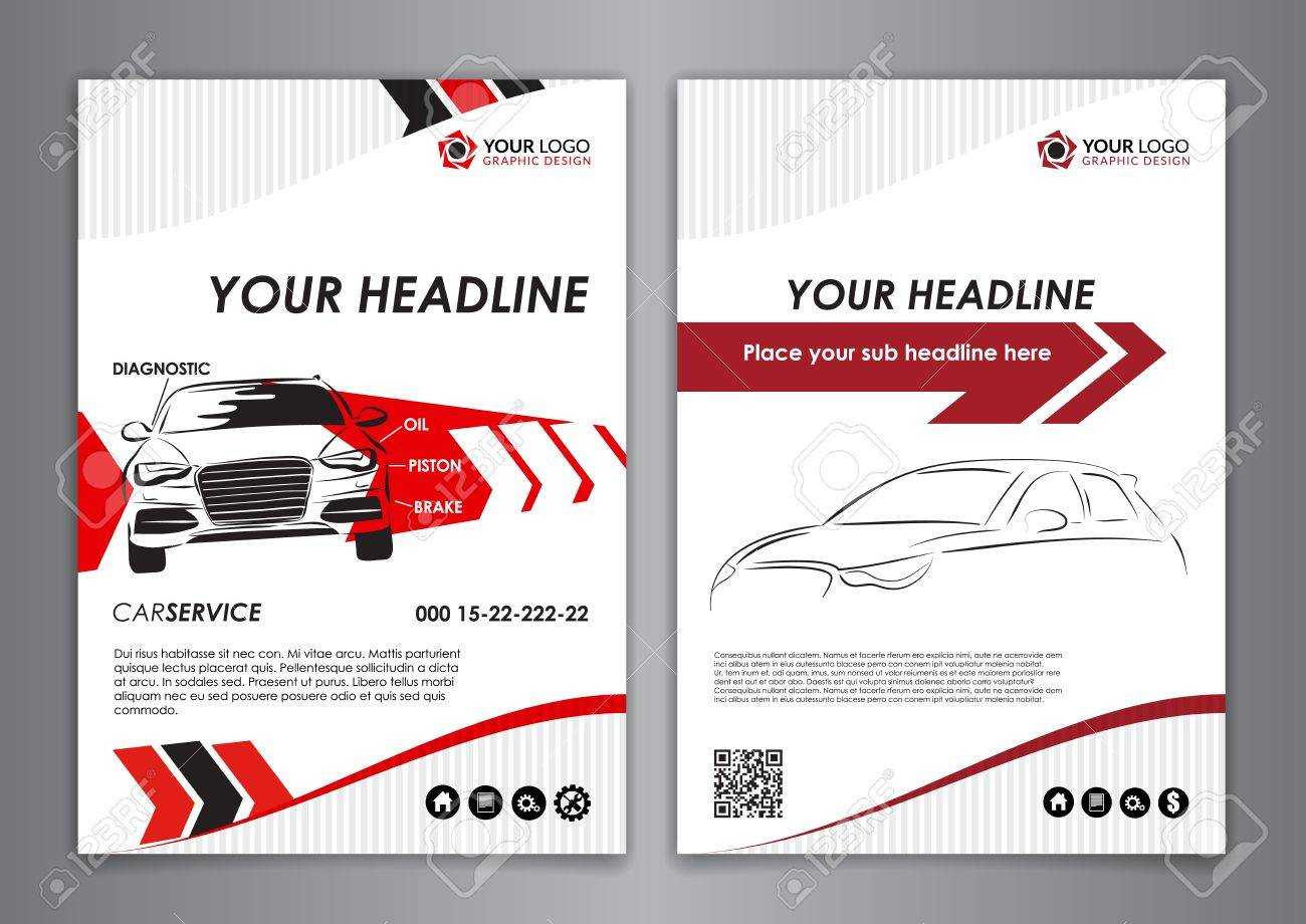 A5, A4 Set Service Car Business Card Templates. Car Repair Business.. In Automotive Business Card Templates