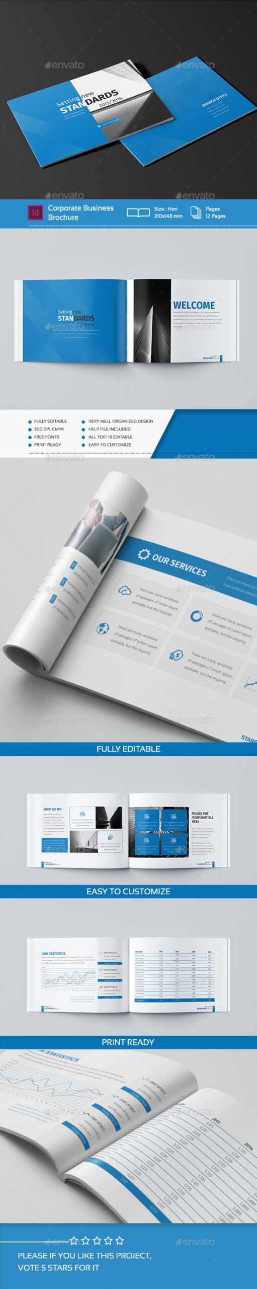 A5 And Indesign Graphics, Designs & Templates From In 12 Page Brochure Template
