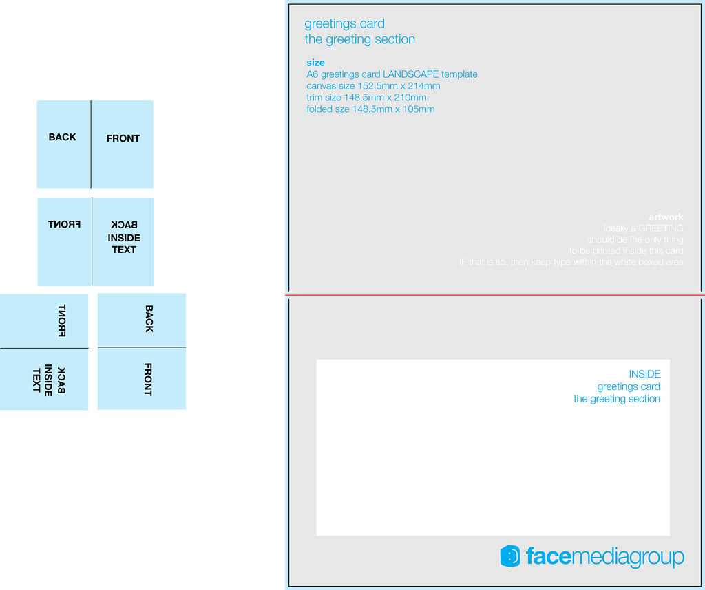 A6 Landscape Greetings Card Template – Tent Fold – Inside With Regard To Blank Tent Card Template