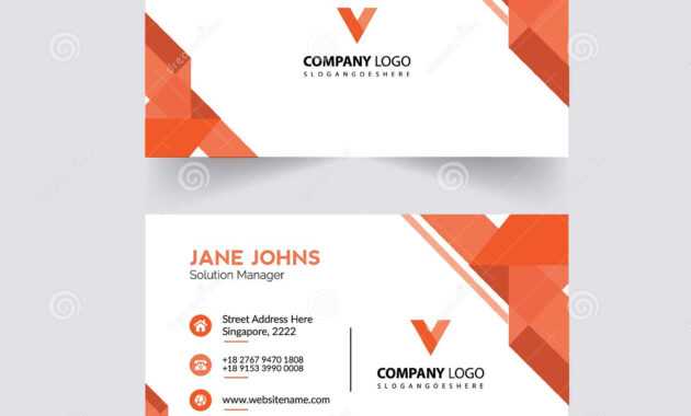 Abstruct Business Card Template Stock Illustration intended for Adobe Illustrator Business Card Template