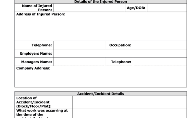 Accident Report Form - Fill Online, Printable, Fillable intended for Construction Accident Report Template