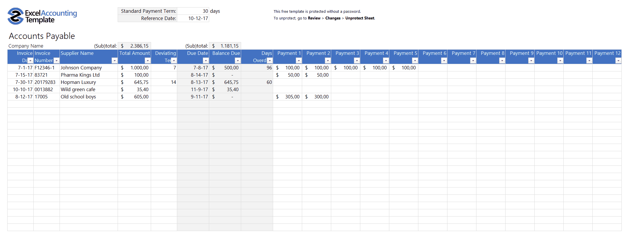 Accounts Payable Templates – Zohre.horizonconsulting.co With Accounts Receivable Report Template