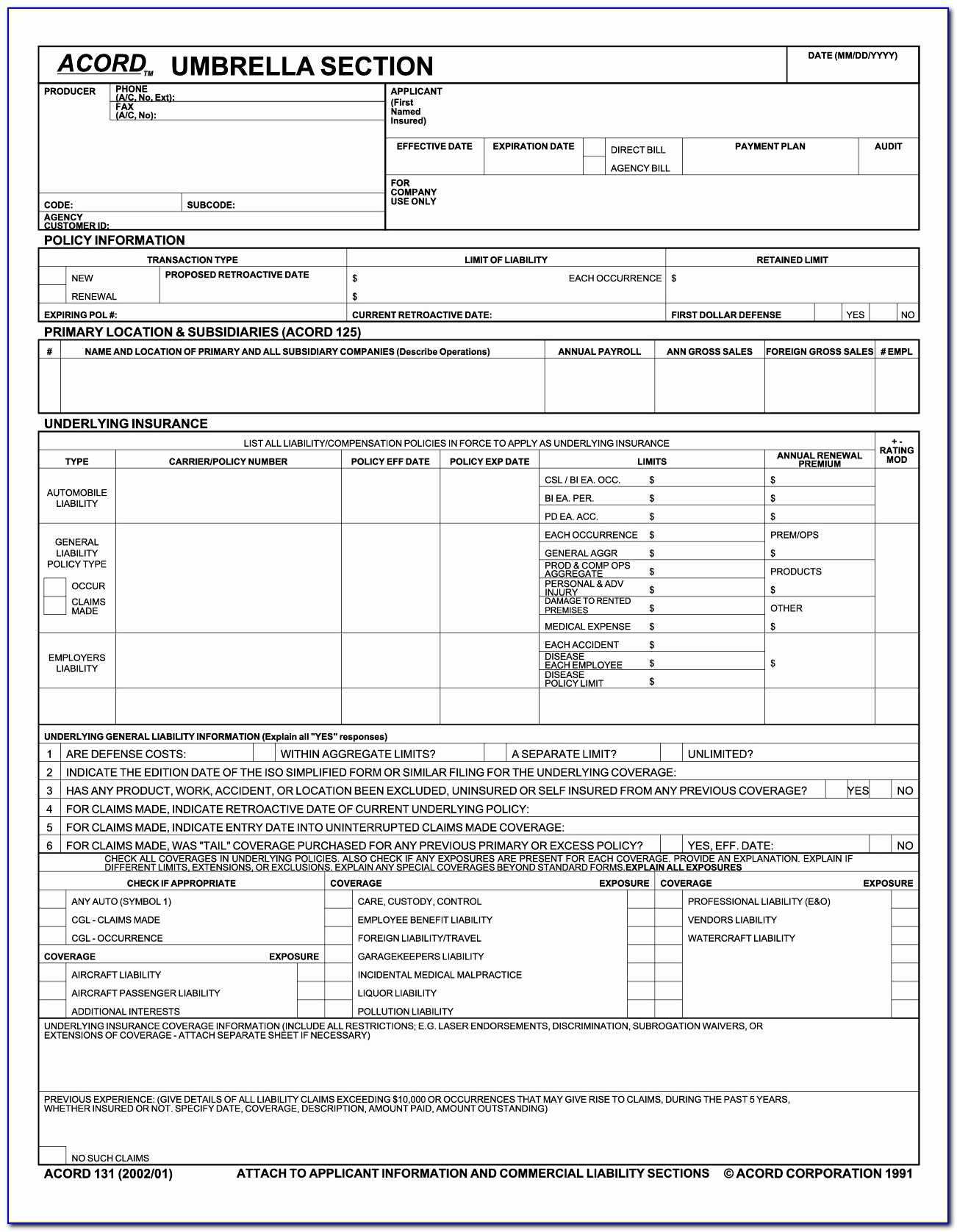 Acord Insurance Form Template – Form : Resume Examples For Certificate Of Insurance Template