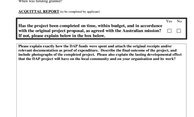 Acquittal Form - Fill Online, Printable, Fillable, Blank with regard to Acquittal Report Template