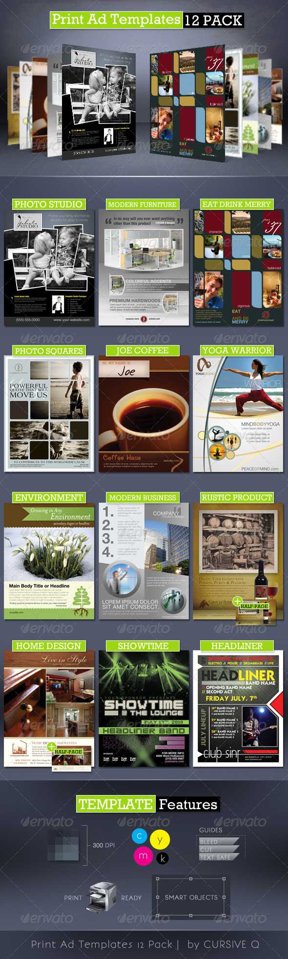 Ad And Advertising Graphics, Designs & Templates Regarding Magazine Ad Template Word