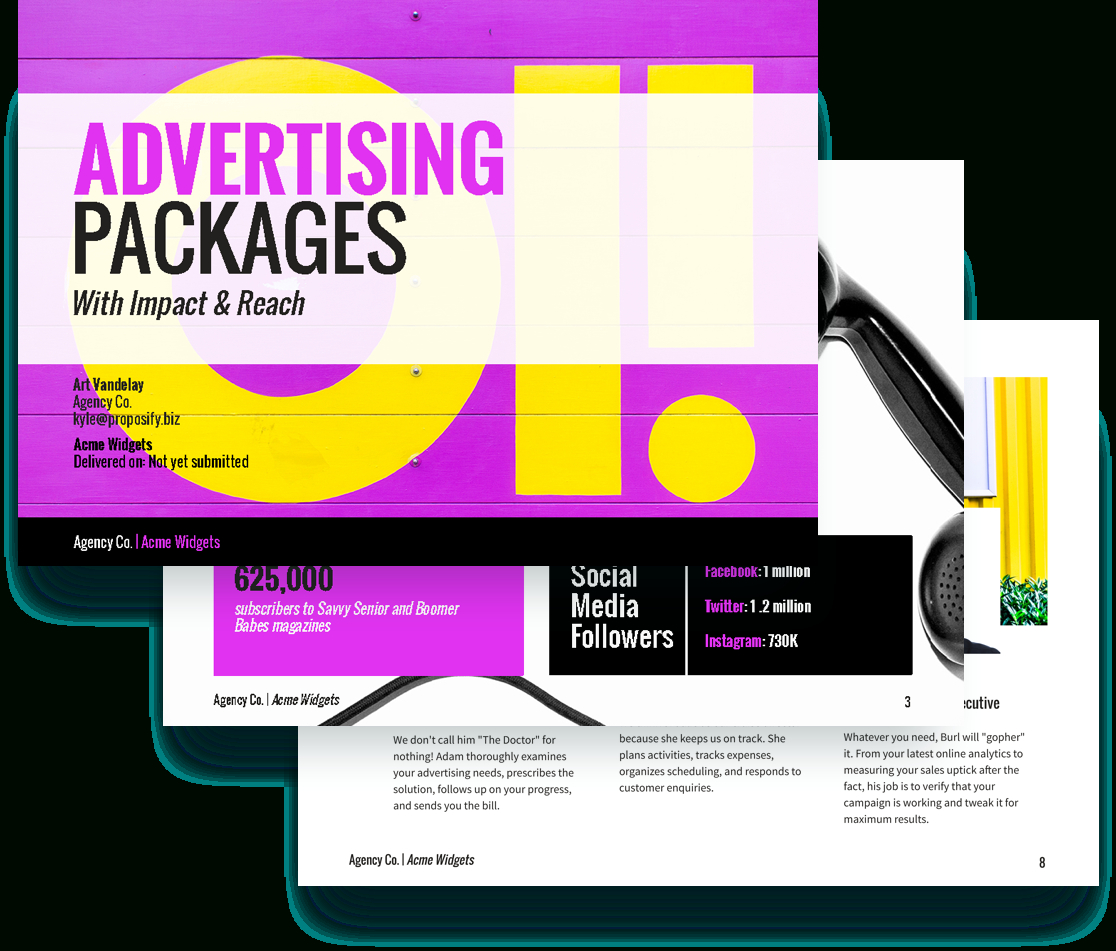 Advertising Proposal Template – Free Sample | Proposify With Regard To Advertising Rate Card Template