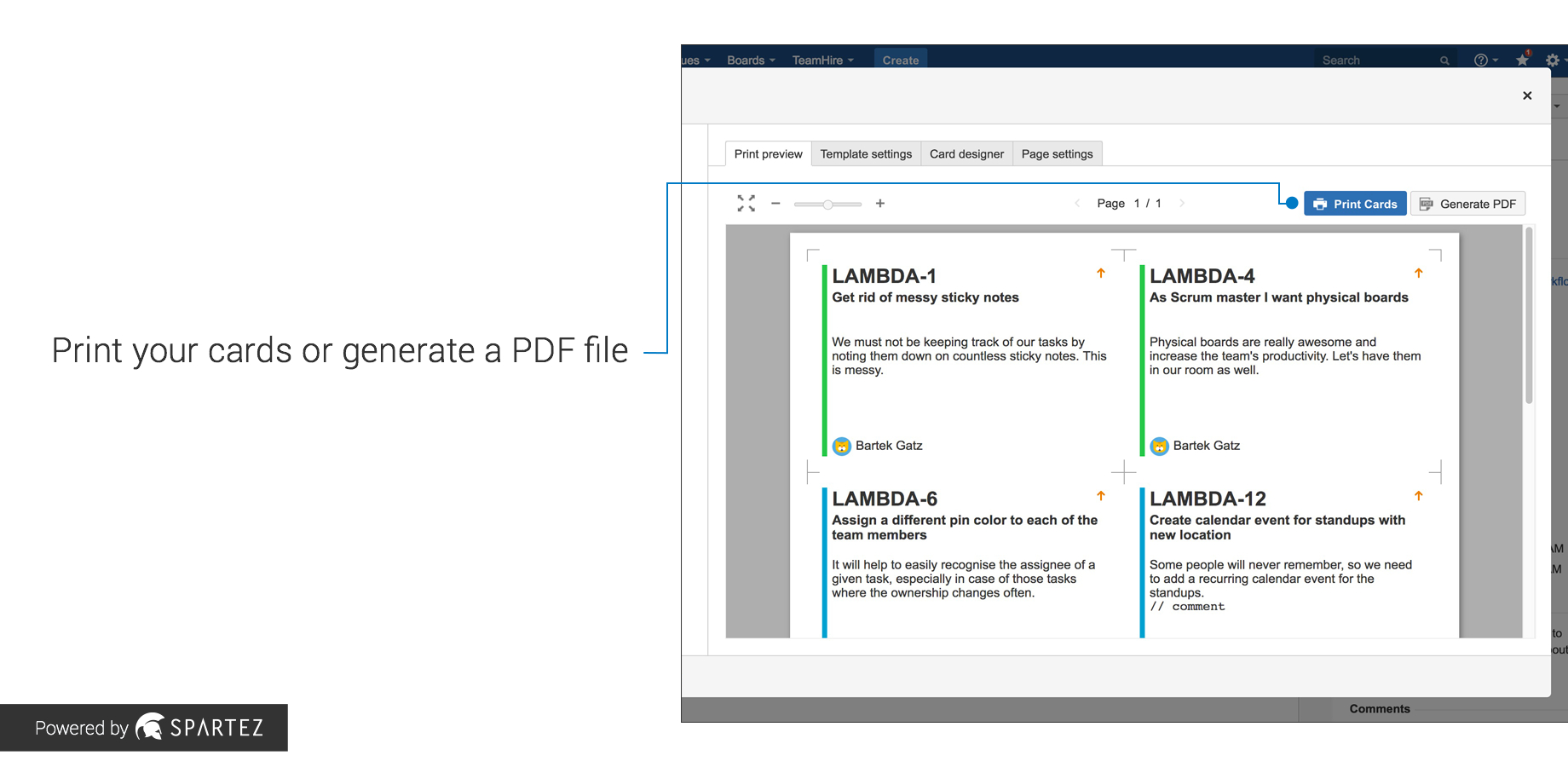 Agile Cards – Print Issues From Jira | Atlassian Marketplace With Agile Story Card Template