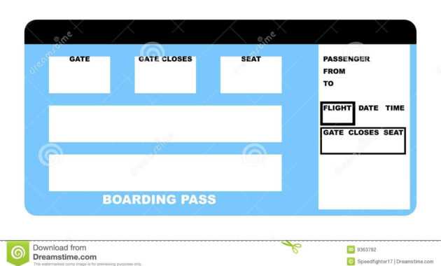 Airline Ticket Stock Illustration. Illustration Of Passenger inside Plane Ticket Template Word