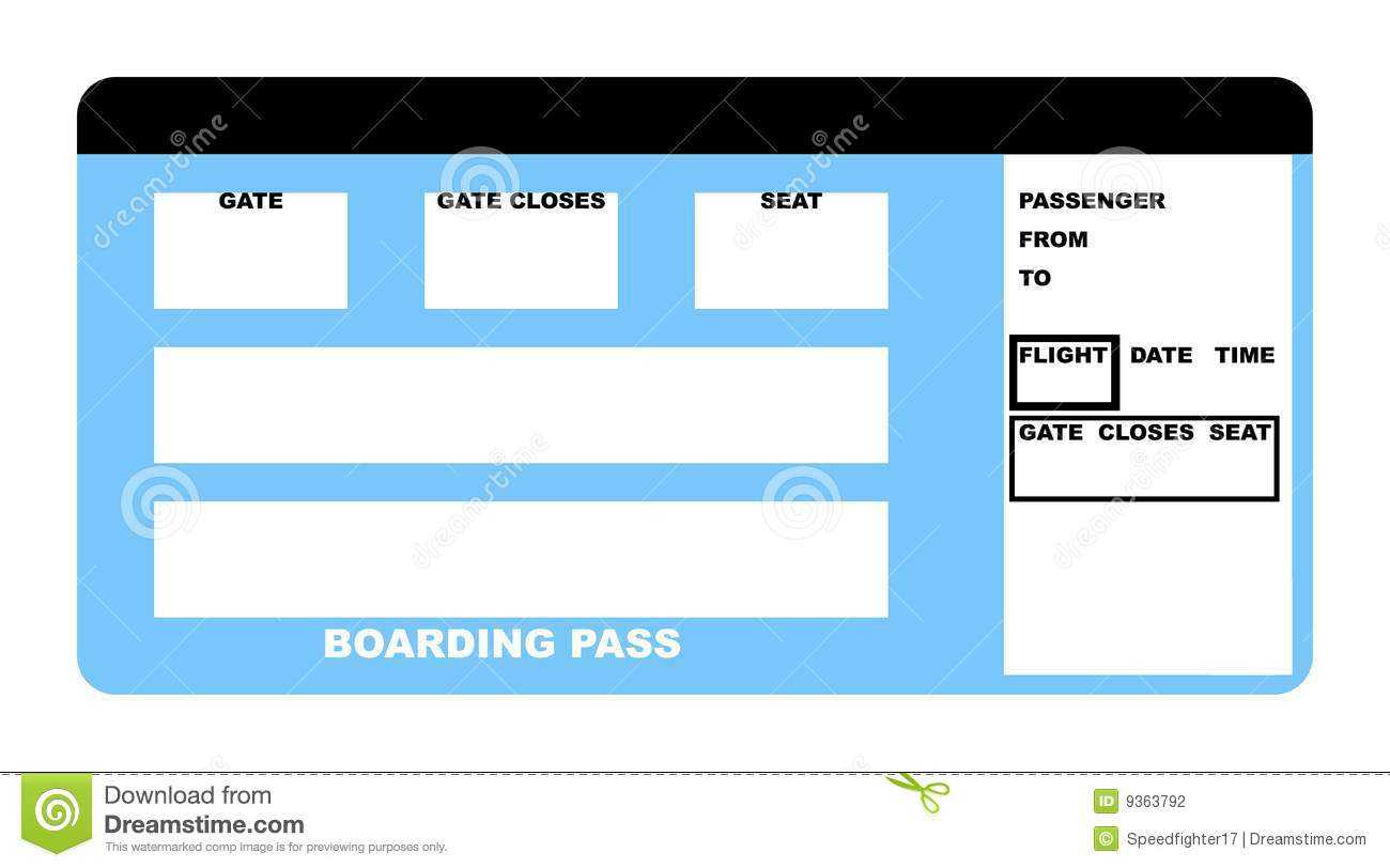 Airline Ticket Stock Illustration. Illustration Of Passenger Inside Plane Ticket Template Word