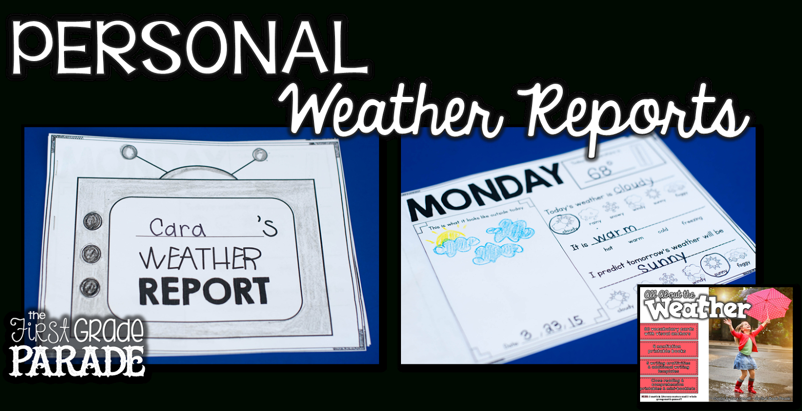 All About The Weather! (Activities, Ideas, & Freebies Throughout Kids Weather Report Template
