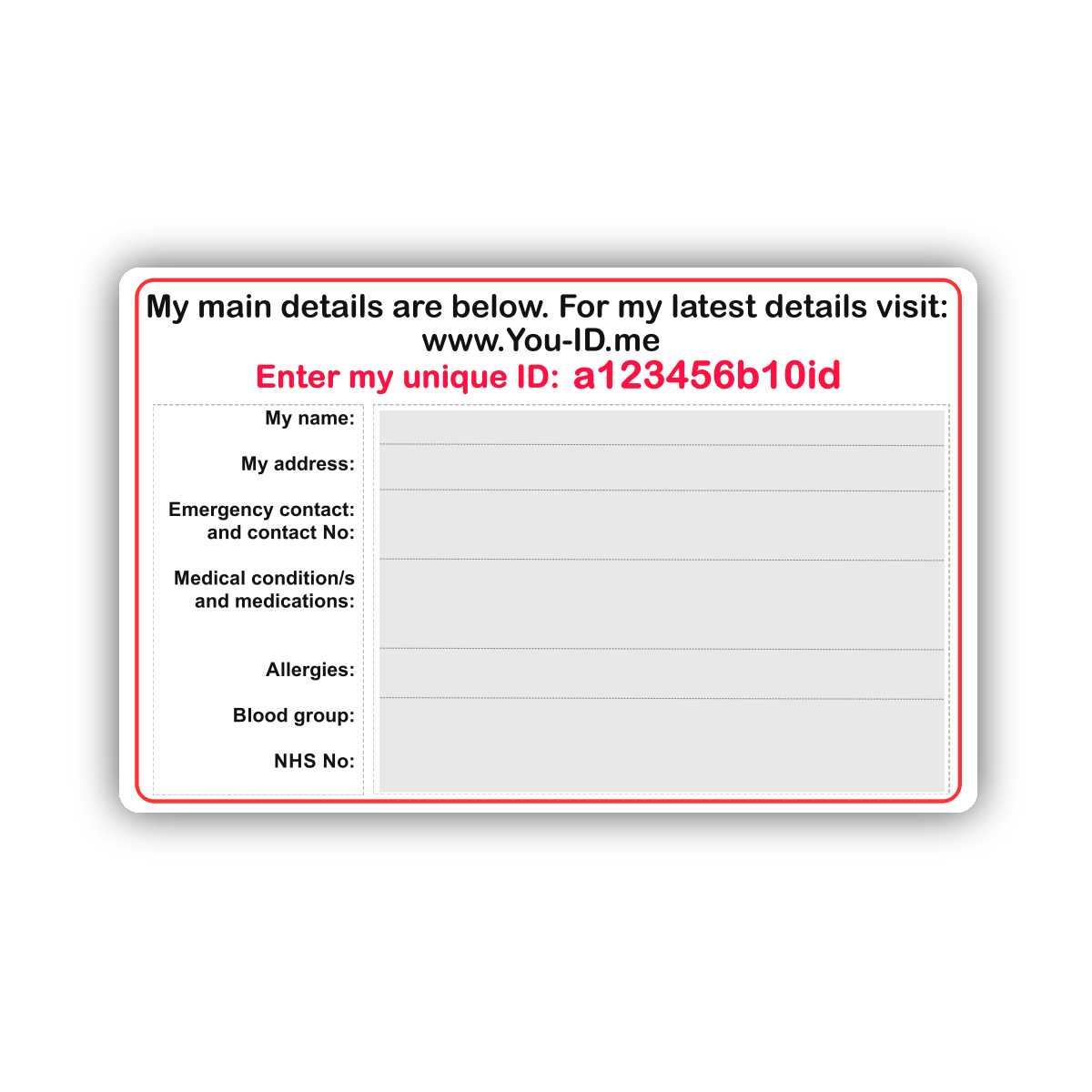 Amazing Medical Wallet Card Template – Air Media Design Inside Medical Alert Wallet Card Template