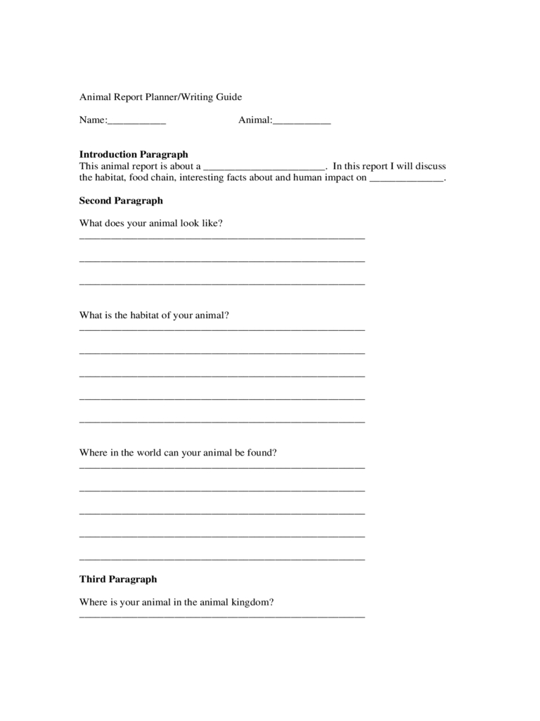 Animal Report Template – 5 Free Templates In Pdf, Word Within Animal Report Template